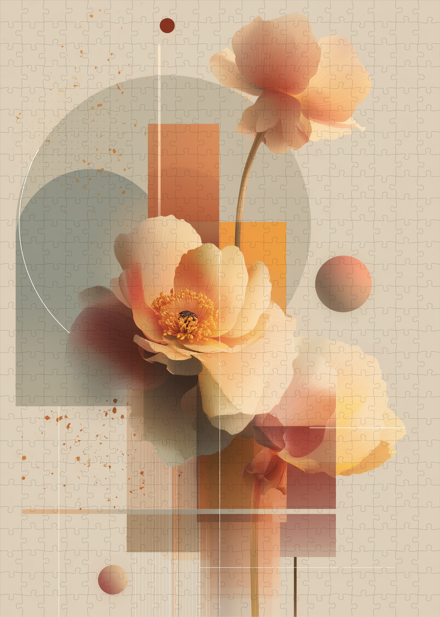 Cream Fold - Floral Sonata Collection