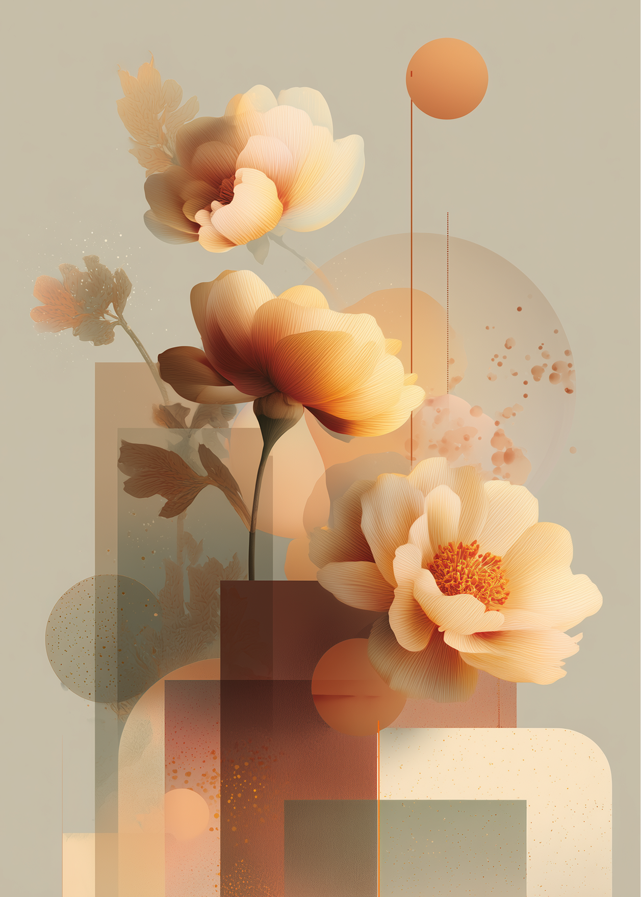 Warm Cascade - Floral Sonata Collection